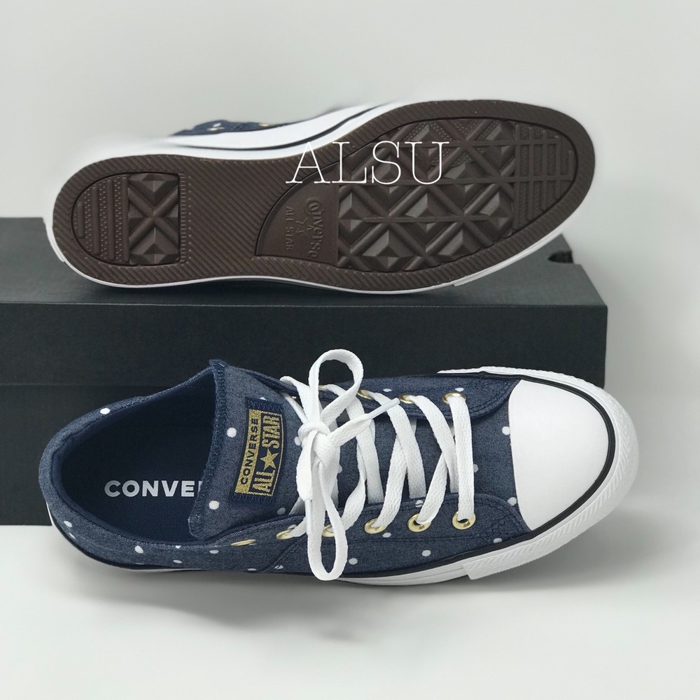 NWT Converse Ctas Madison OX Navy Gold AUTHENTIC - Picture 6 of 9